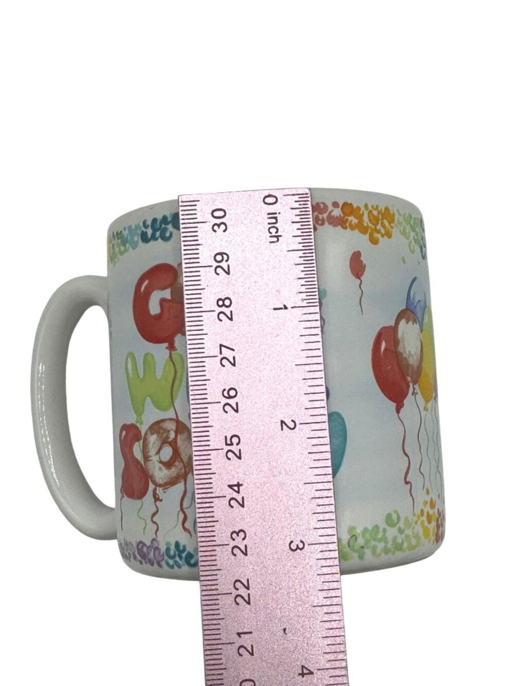 Get Well Soon Mug Balloons 1989 Vintage Ceramic 10oz Coffe Cup Colorful - Picture 7 of 10
